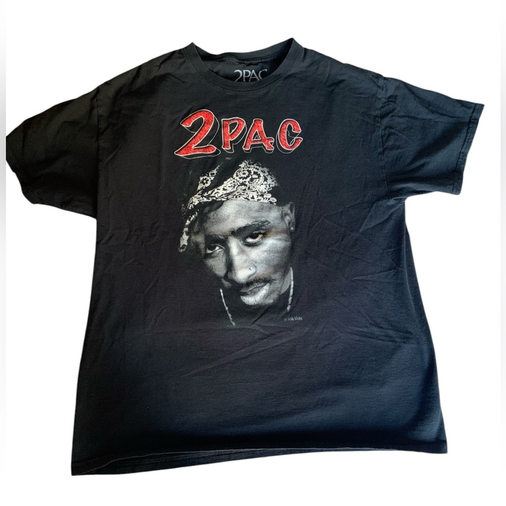 2PAC Shakur Rapper “All Eyes On Me” Concert Short Sleeve Mens T-Shirt Portrait